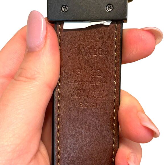 Levi's Boys Reversible Belt Black Brown Imitation Leather Size Large 30 - 32 - Picture 6 of 7